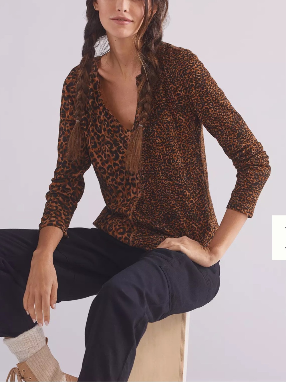 Pilcro leopard print shirt